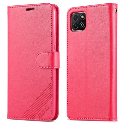 Red textured flip leather wallet phone case with camera cutout and card slots