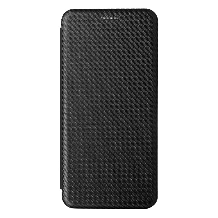 Black carbon fiber textured flip phone case, front cover only