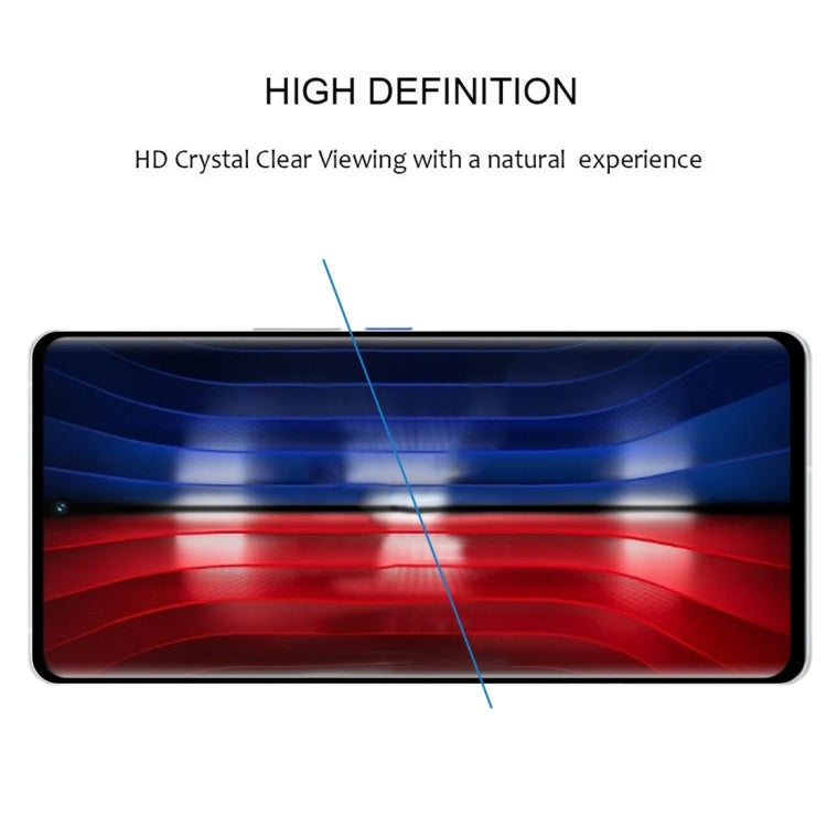 Full-screen curved edge tempered glass screen protector film for smartphone display