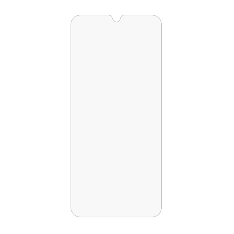 Tempered glass screen protector sheet with rounded edges and top cutout