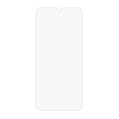Tempered glass screen protector sheet with rounded edges and top cutout