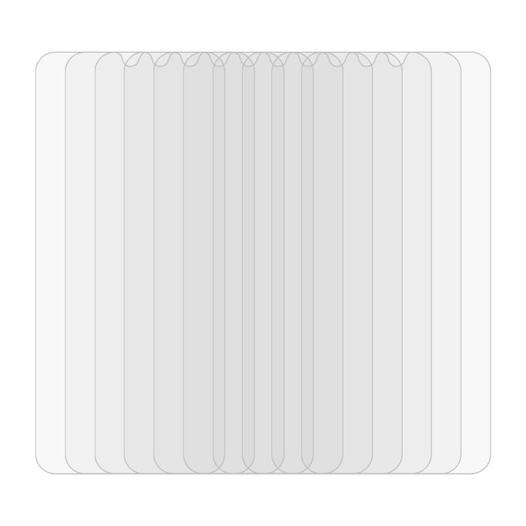 Pack of clear tempered glass screen protector films with rounded 2.5D edges