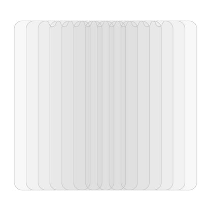 Pack of clear tempered glass screen protector films with rounded 2.5D edges