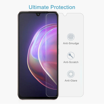 Tempered glass screen protector sheet set for a phone front display