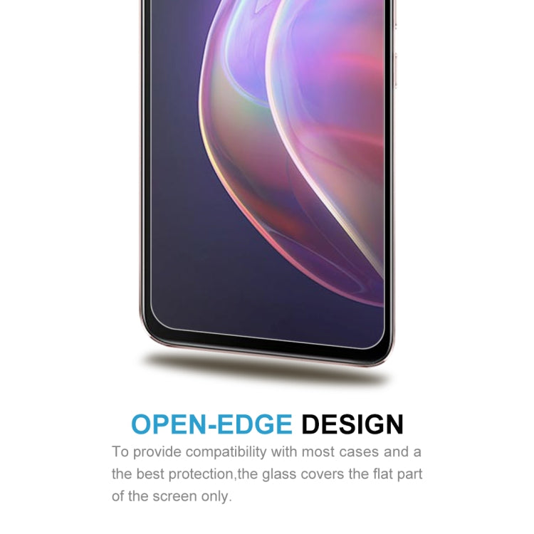 Clear 2.5D tempered glass screen protector for a smartphone front display