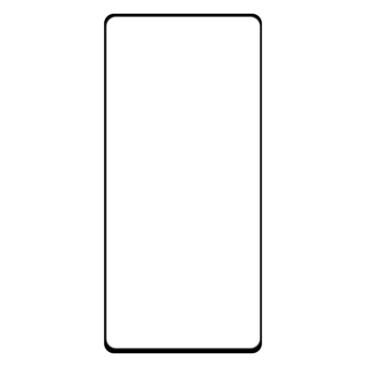 Curved-edge tempered glass screen protector film with black border, clear