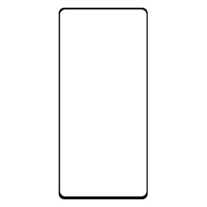 Curved-edge tempered glass screen protector film with black border, clear
