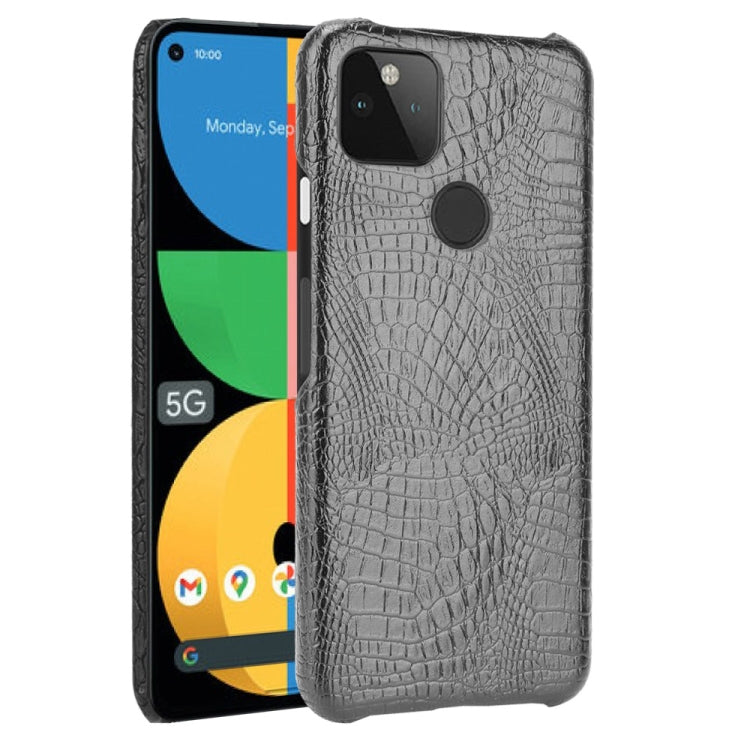 Shockproof crocodile-texture phone case in dark gray with camera and fingerprint cutouts