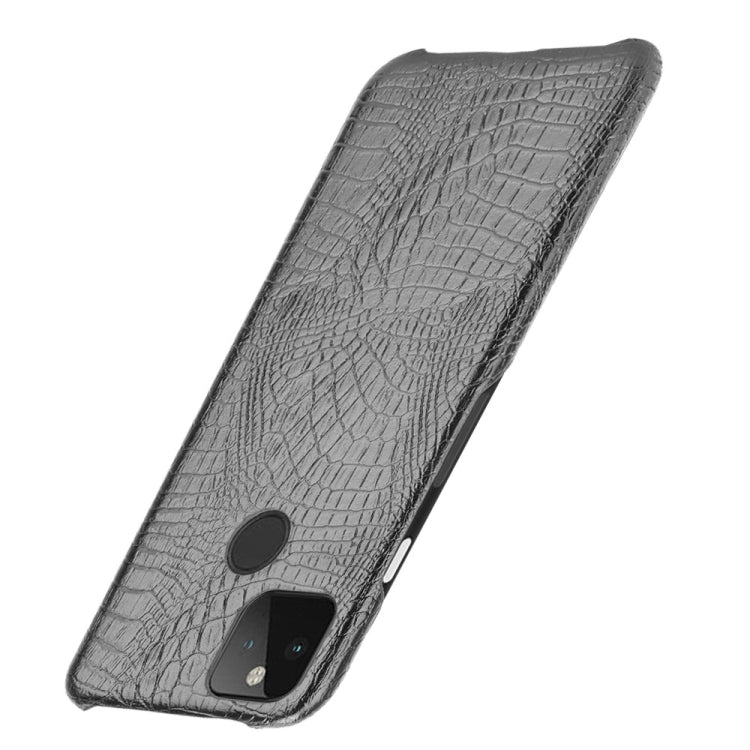 Shockproof crocodile-texture phone case, dark gray, slim profile with camera and button openings