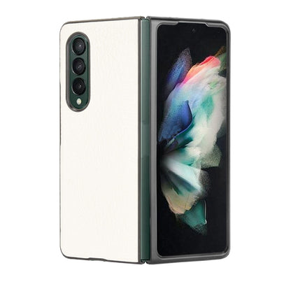 Shockproof crocodile-texture phone case, white with two-piece back and side camera cutouts