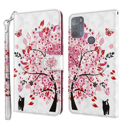 White flip wallet phone case with red cherry blossoms and black cats, wrist strap, and holder.