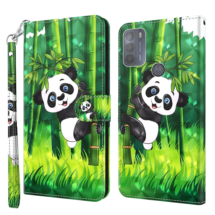 Green panda leaf phone wallet case with card slots, holder, and wrist strap