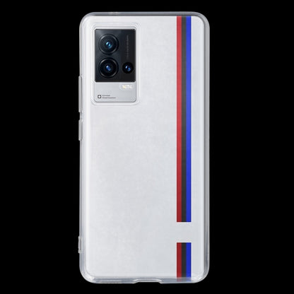 Transparent TPU protective phone case, back view with camera opening and precise cutouts
