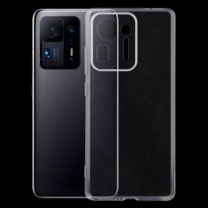 Transparent TPU protective phone case with camera lens cutout and raised rear frame