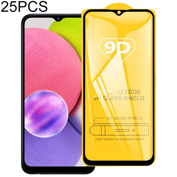 25-pack 9D full-glue tempered glass screen protectors for full-screen coverage