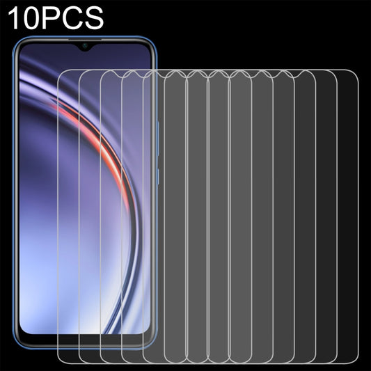 10-pack tempered glass screen protectors with curved 2.5D edges for a smartphone
