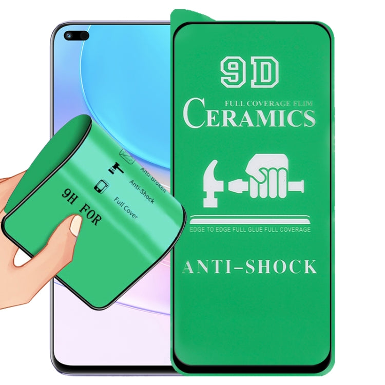 9D full glue ceramic full-screen screen protector film with anti-shock branding, applied