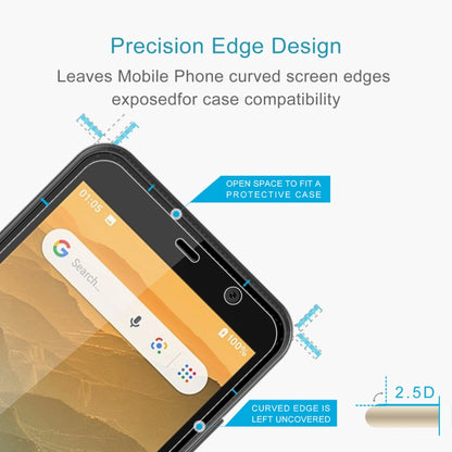 Curved tempered glass screen protector with open-edge design for case fit