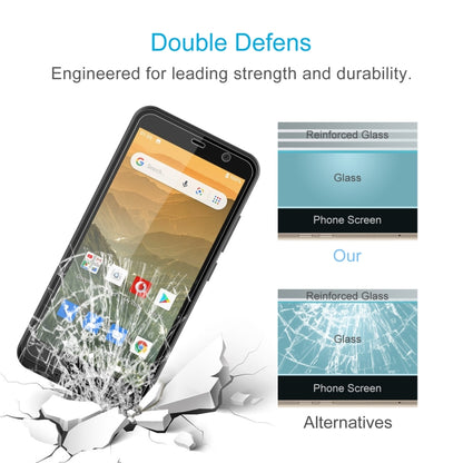 Tempered glass screen protector with reinforced protection shown after impact