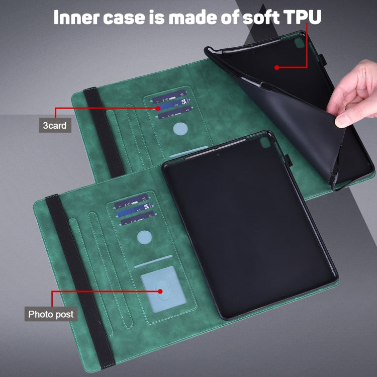 Green soft TPU inner wallet case with card slots and photo-post opening
