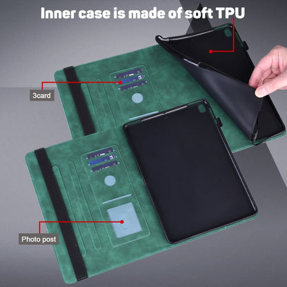 Green soft TPU inner wallet case with card slots and photo-post opening