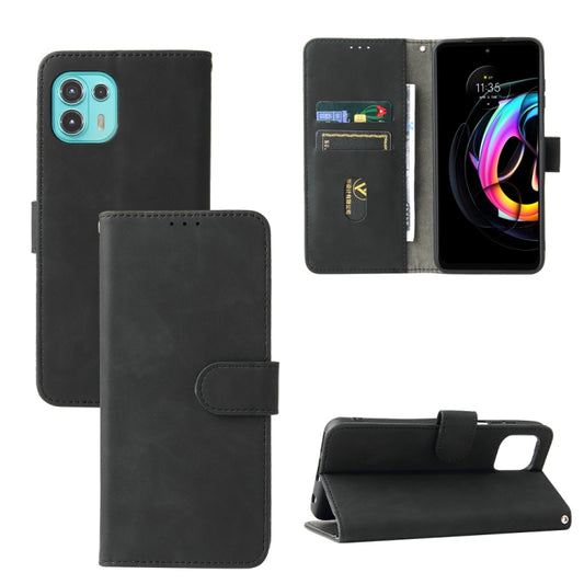 Black PU leather magnetic flip wallet phone case with card slots and stand