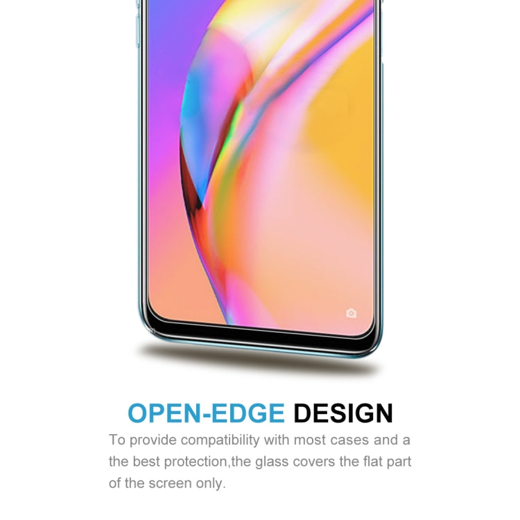 Tempered glass screen protector covering a smartphone display with curved edge fit