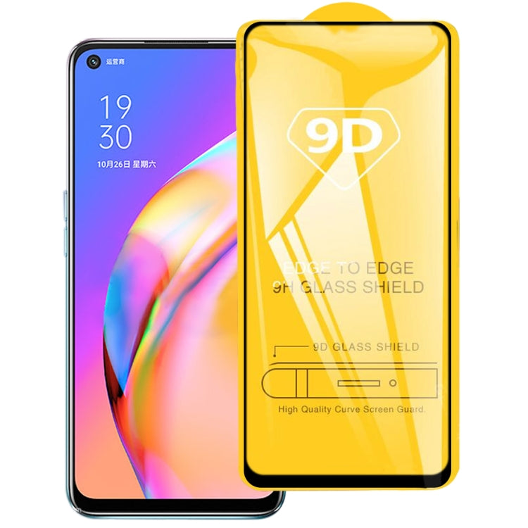 9D tempered glass screen protector film for OPPO A93 5G, edge-to-edge coverage
