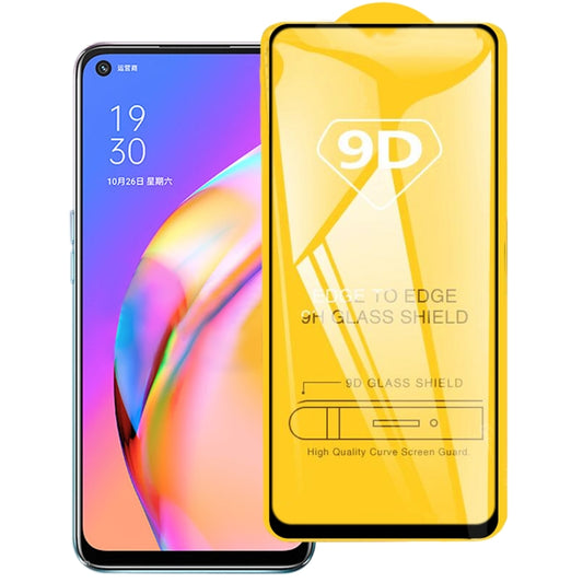 9D tempered glass screen protector film for OPPO A93 5G, edge-to-edge coverage