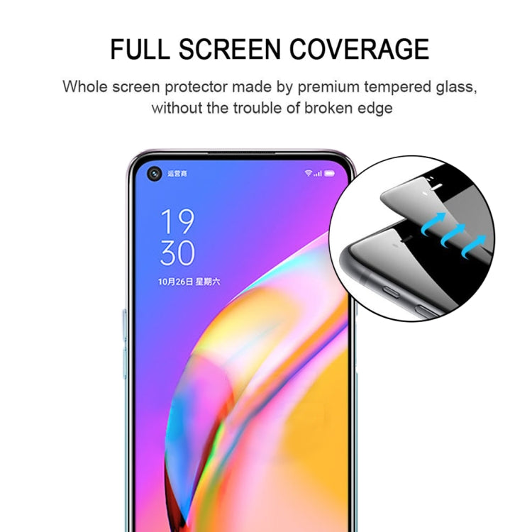 Tempered glass screen protector covering full display area on OPPO phone