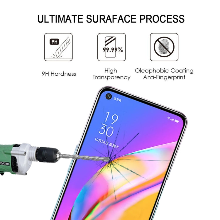 Tempered glass screen protector with 9H hardness, anti-fingerprint coating shown