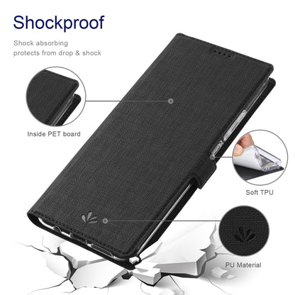Black shockproof flip phone case with soft TPU bumper and PU outer cover