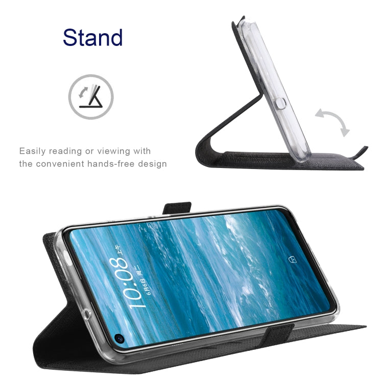 Black flip phone case with hands-free stand and viewing angle support