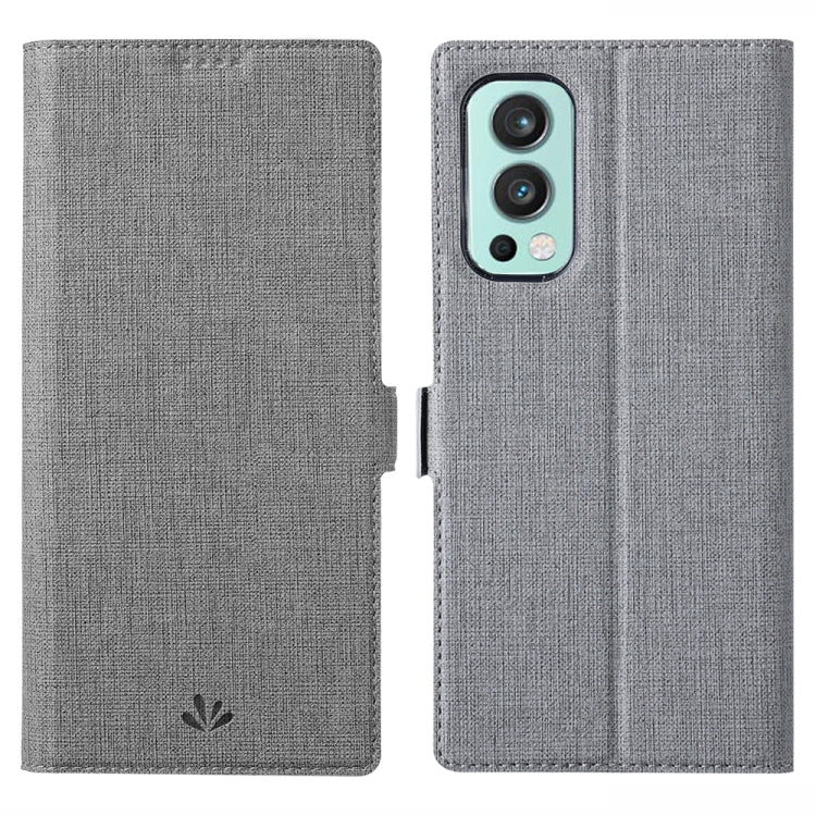 Gray textured folio phone case with magnetic flip and camera cutout