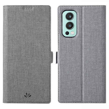 Gray textured folio phone case with magnetic flip and camera cutout