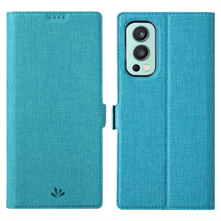 Blue-teal fabric folio phone case with magnetic flip and camera cutout