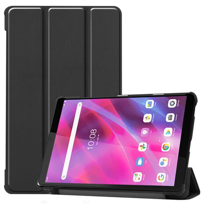 Black horizontal flip leather case with three-fold stand for Lenovo Tab M8 3rd Gen