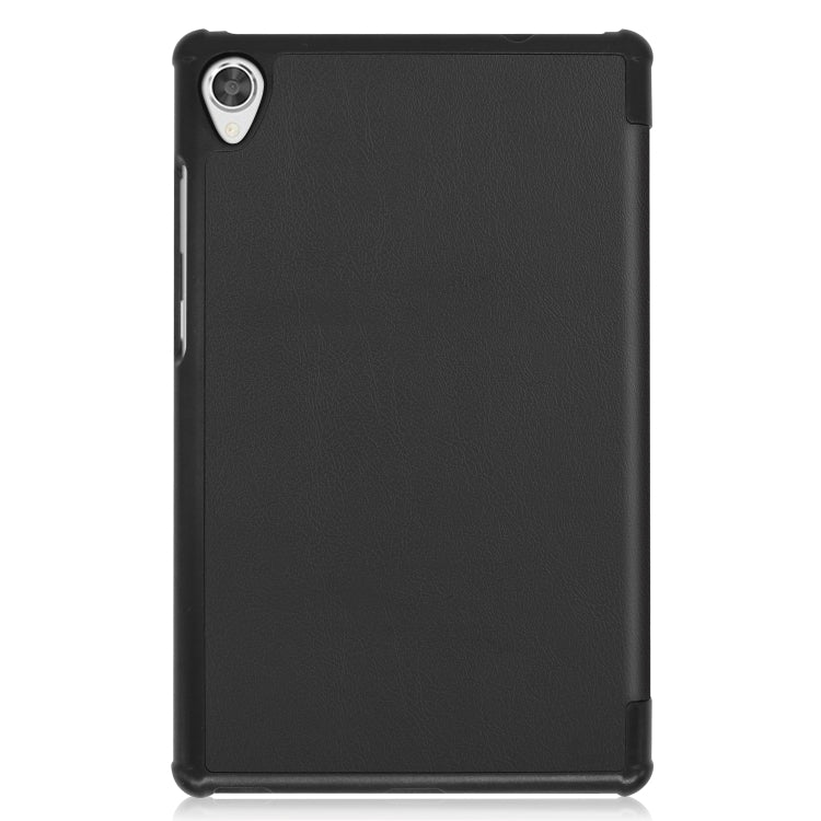 Black leather tablet case with camera cutout for Lenovo Tab M8 3rd Gen