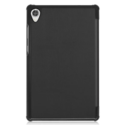 Black leather tablet case with camera cutout for Lenovo Tab M8 3rd Gen