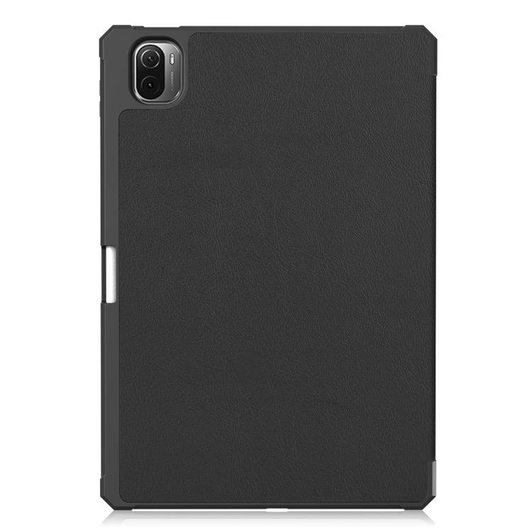 Black textured folio case back with camera cutout and slim protective edges