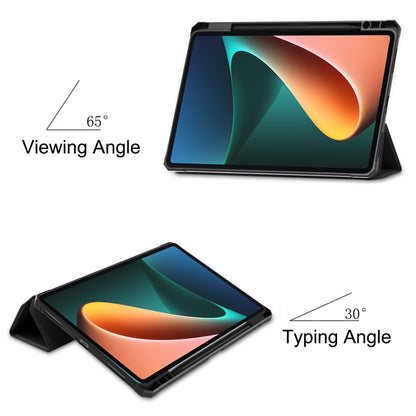 Black folio case propped in two viewing positions for typing and watching