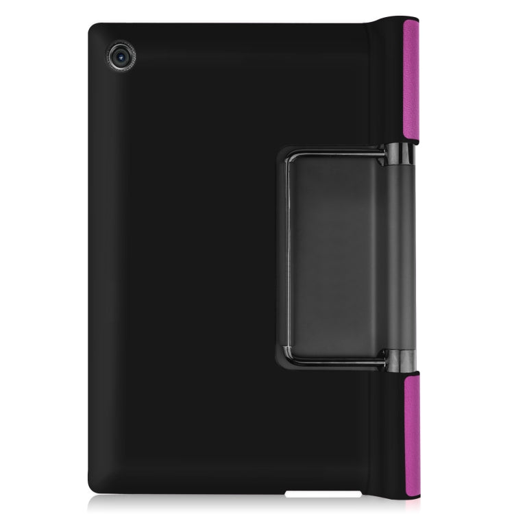 Black PU leather flip case with purple edge for Lenovo Yoga Tab 11