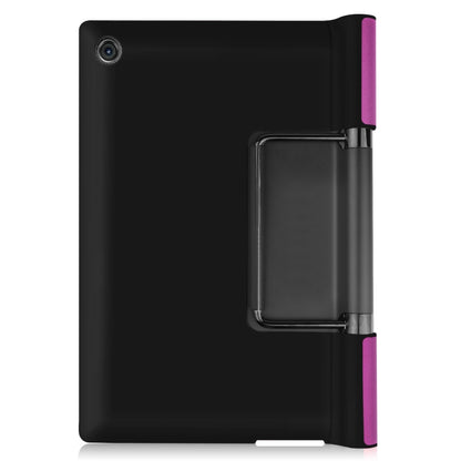 Black PU leather flip case with purple edge for Lenovo Yoga Tab 11