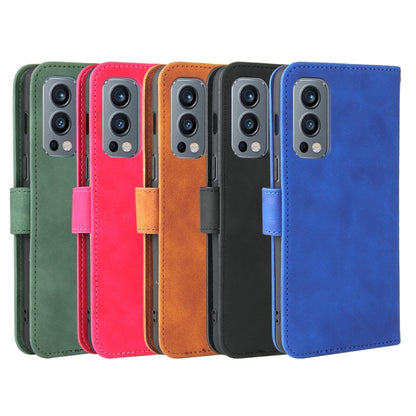 Color options PU leather flip phone wallet cases in green, red, orange, black, and blue.