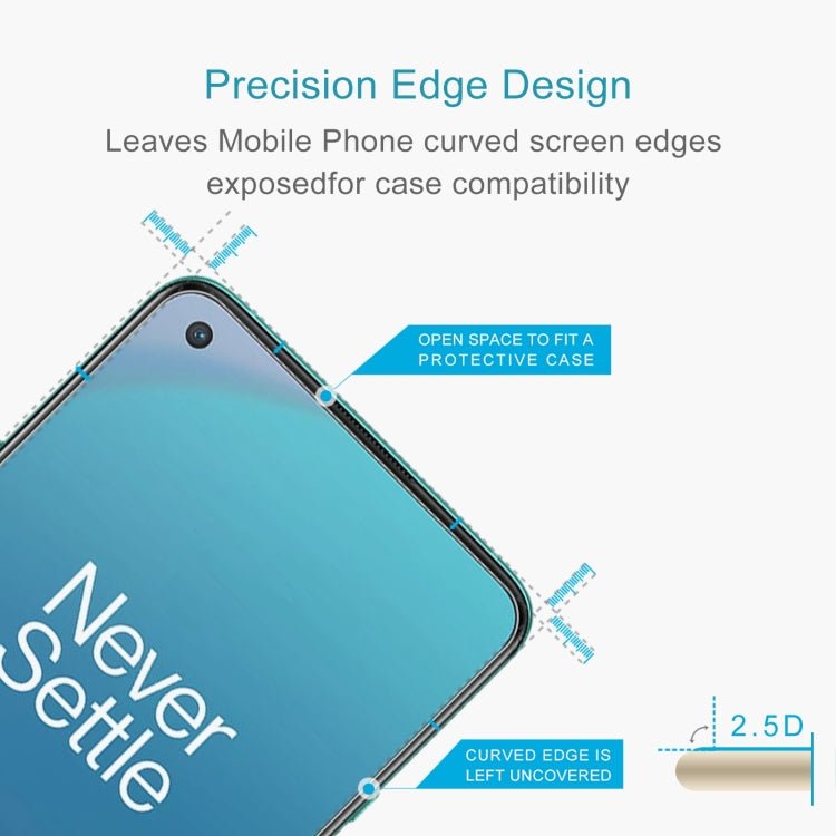Tempered glass screen protector with open-edge design for curved-screen cases