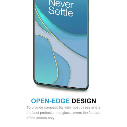 Tempered glass screen protector with open-edge design covering the flat screen area