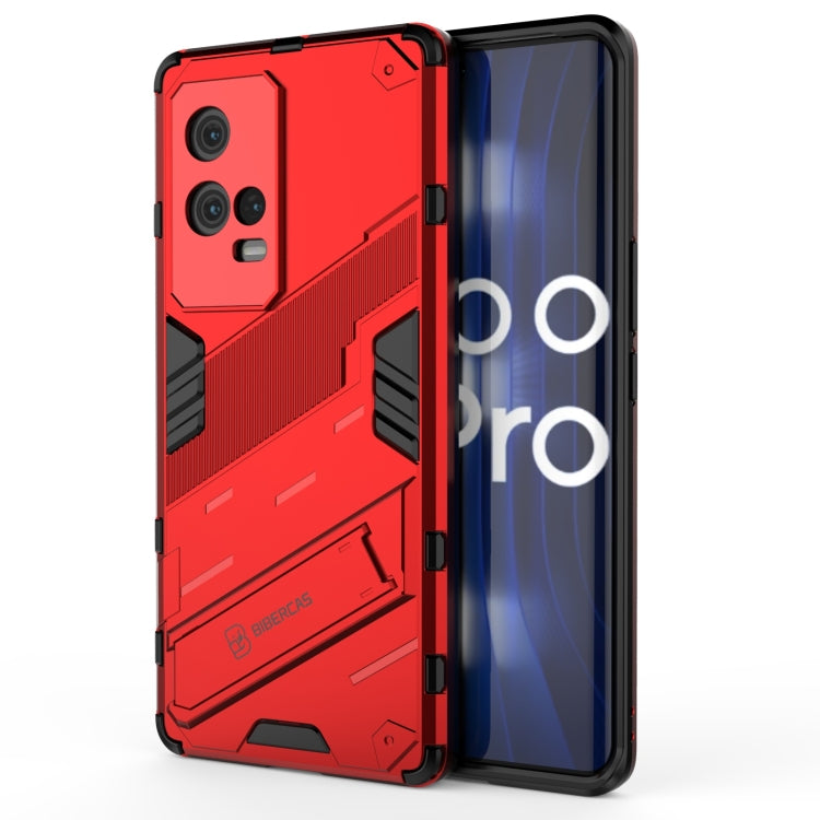 Red armored phone case with shockproof TPU, raised edges, and camera cutouts.