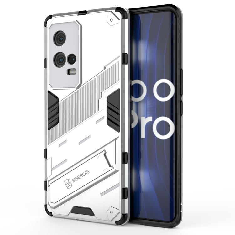 White armored phone case with shockproof TPU; front and back show protective corners.