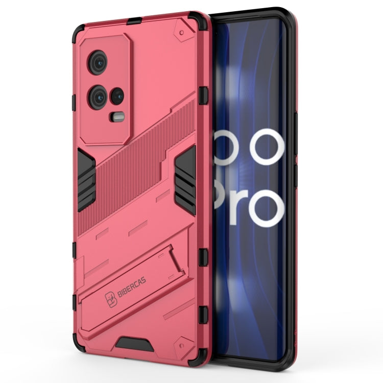 Rugged shockproof phone case with raised camera cutouts, red armor style back