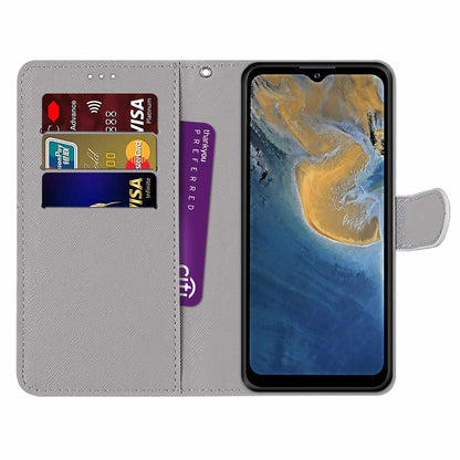 Gray textured PU leather flip phone case with card slots and magnetic clasp